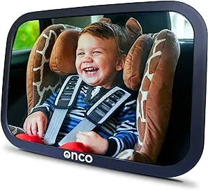 Onco 360° Baby Rear Seat Car Mirror, 2024 and 2023 Award-Winning, 100% Shatterproof, Swivel, Essential Baby Gear, Universal Baby Car Mirror : Amazon.de: Baby Products