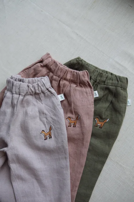 Leinen Hose für Babies und Kleinkinder – La Ferme Bergamote