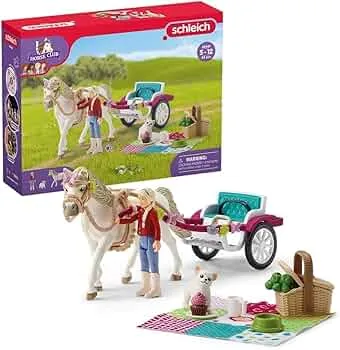 schleich 42467 HORSE CLUB Kutsche für Pferdeshow, 38 Teile Spielset mit schleich Pferde Figur, vollbeweglicher Mädchen-Figur und viel Zubehör, Spielzeug für Kinder ab 5 Jahren: Amazon.de: Spielzeug