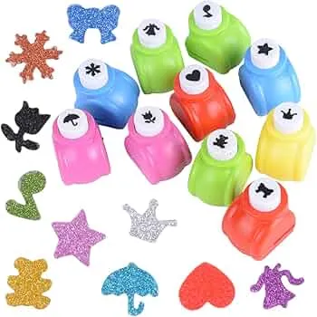 DEOMOR 10 Stück Motivstanzer Motivlocher Papierstanzer Stanzer Set in 10 Verschiedene Motiv für Bastelarbeiten, Grußkarten, Fotoalben, Tischkarten, Scrapbooking (3.2*3*2.5cm) : Amazon.de: Küche, Haushalt & Wohnen