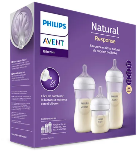 AVENT SET MAMADERAS NATURAL TRIPLE PAC