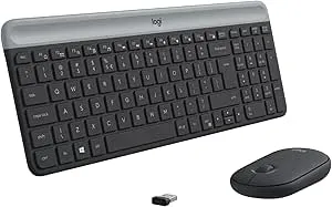 Combo Teclado e Mouse sem fio Logitech MK470 com Design Slim, Digitação e Clique Silencioso, Mouse Ambidestro, Conexão USB e Pilhas Inclusas - Grafite | Amazon.com.br