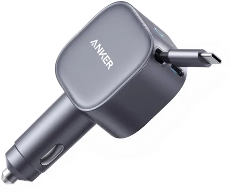 Anker Nano Kfz-Ladegerät (75W, USB-C Anschluss, integeriertes einziehbares USB-C Kabel) - Anker DE