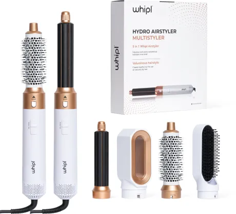 Whipl AirStyler: Der ultimative Haarstyler für perfektes Styling - Weiß-Gold - Whipl