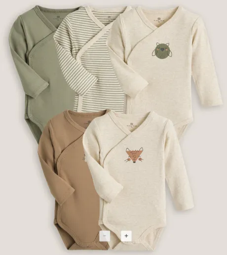 Pack 5 Bodies manga comprida (1-3M)