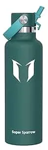 Super Sparrow Trinkflasche Edelstahl - Ultraleicht Thermobecher - 750ml - Standardmund Stroh-Deckel - BPA-Frei Thermoskanne, Thermosflasche für Sport, Travel, Schule, Outdoor : Amazon.de: Sport & Freizeit