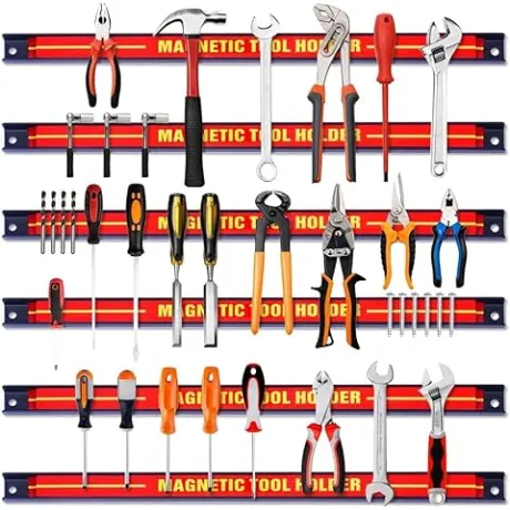 DEUBA® 2x Magnetleiste 60cm 23kg Tragkraft, Werkzeugleiste inkl. Montagematerial - für Werkraum