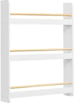 SONGMICS Bücherregal Kinder, Kinderregal mit 3 Ebenen, Spielzeugregal, Wandregal, für Kinderzimmer, Spielzimmer, weiß-naturfarben GKR013W02 : Amazon.de: Küche, Haushalt & Wohnen
