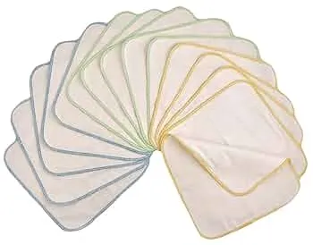 avo + cado Einlagige Flanellwaschlappen aus Bio-Baumwolle - 15 Stück - Mehrweg Baby Waschlappen als Ersatz für Feuchttücher - (Bunt/Sommer) : Amazon.de: Baby