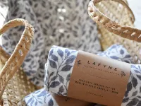 GOTS Spucktuch Swaddletuch Midnight Blues | Boo Poo