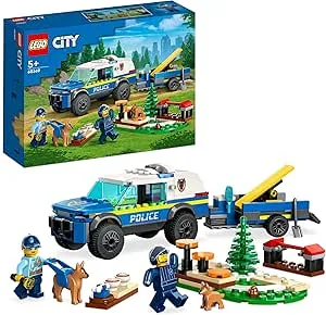 LEGO City Mobiles Polizeihunde-Training, Polizeiauto-Spielzeug mit Anhänger, Hunde- und Welpenfiguren, Tier-Set für Kinder ab 5 Jahren 60369: Amazon.de: Toys