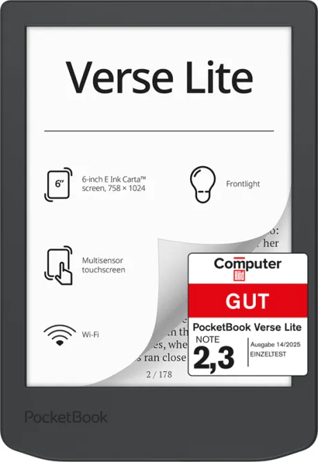 PocketBook Verse Lite – ebook Reader für 115,00 € mit integriertem Online-Buchladen
