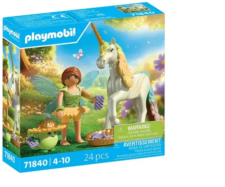 PLAYMOBIL 71840 - Magic Unicorns - Sammeleinhorn Regenbogenblume mit Fee
