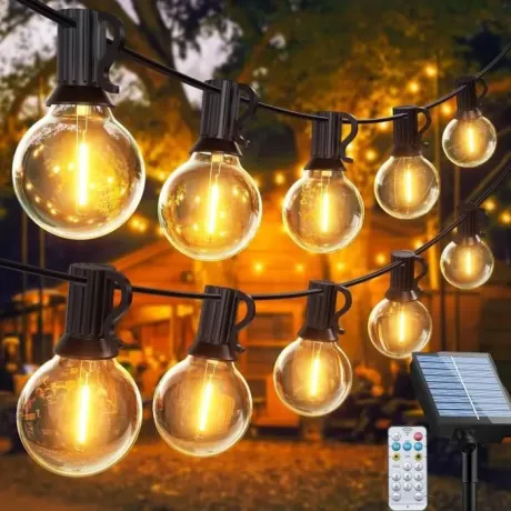 Guirlande extérieure solaire avec ampoules changeables