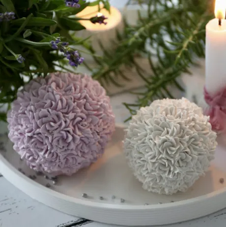 Silikon - Gießform - Kleine Blumenkugel - Allium/Zierlauch - Blüte - vielfältig nutzbar