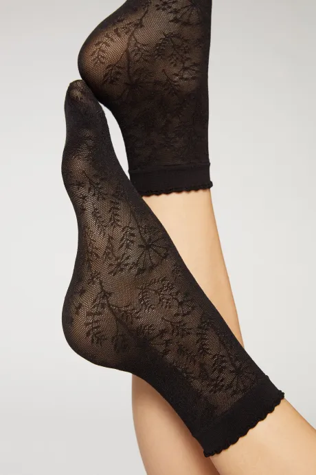 Meias Curtas Arrastão de Estampa Floral - DCZ020 - Calzedonia