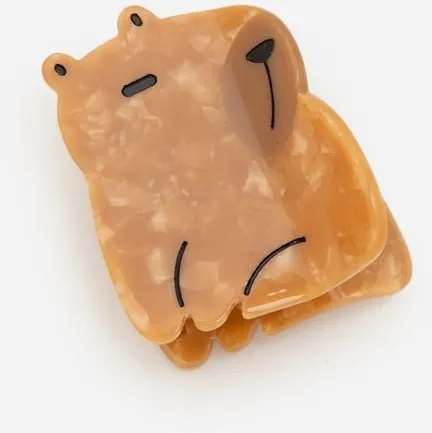 Piranha de Cabelo com Forma de Capivara Marrom