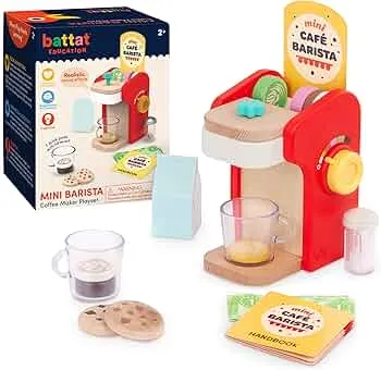 Battat Education - Mini-Barista - Barista Spielset - Spielzeug-Kaffeemaschine & Zubehör - Pretend Play Spielzeug - Spielküche Spielzeug - 2 Jahre +: Amazon.de: Spielzeug
