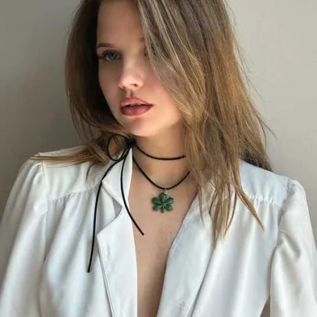 Кулон каштан на чорному шнурочку 243 в інтернет магазині MyGEM