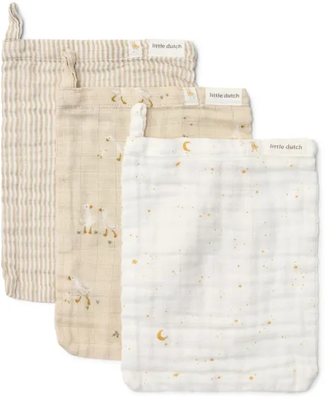 Waschlappen-Set - Beige - Newborn Naturals - Little Goose kaufen? | Little dutch | Little Dutch