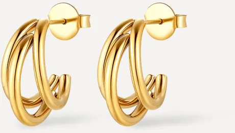 HANGING TRIO Mini Ohrringe Gold | ICRUSH