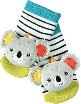 Fehn Rasselsocken Baby Koala – Babysocken mit Rassel Funktion – Socken zur Förderung der Motorik – Babykleidung ideal als Erstlingssöckchen – Lernspielzeug für Kinder von 0-12 Monaten : Amazon.de: Baby