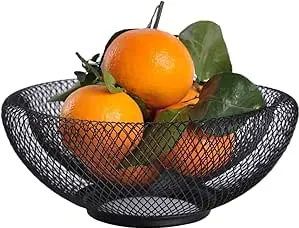 Fruteira de Mesa Decorativa em Metal Aramado | Cesto Organizador de Frutas e Legumes | Design Minimalista Elegante, Compacta e Funcional para Cozinha e Sala de Jantar KOALAECOM® | Amazon.com.br