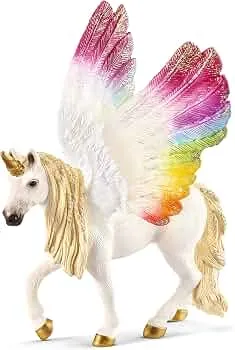Schleich BAYALA | Geflügeltes Regenbogeneinhorn 70576 | 12 x 13 x 15 cm | Pegasus mit Regenbogen-Flügeln | Deko für Einhornparty | Geschenk für Mädchen & Jungen | Spielfigur ab 5 Jahren: Amazon.de: Spielzeug