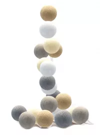 good moods Lichterkette Cotton Balls LED beige/grau online kaufen
