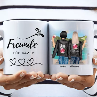 Best Freundinnen Tasse ?? - Personalisierte Tasse selbst gestalten– PrintyPaint
