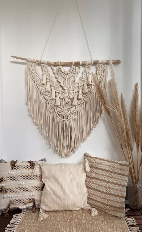 Wandbehang Imala – mitliebegeknotet