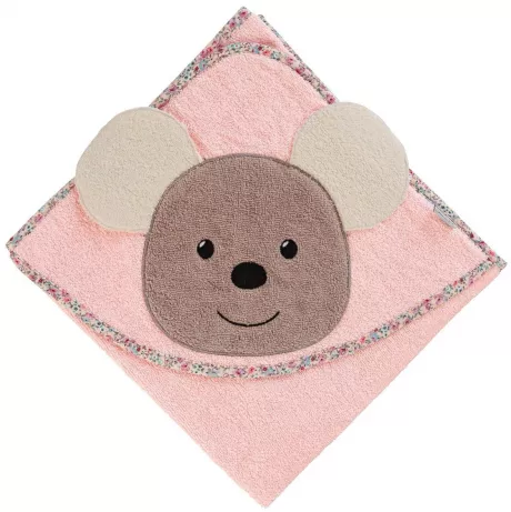Motiv-Kapuzenbadetuch Maus Mabel in Rosa ⭐️– Sterntaler GmbH