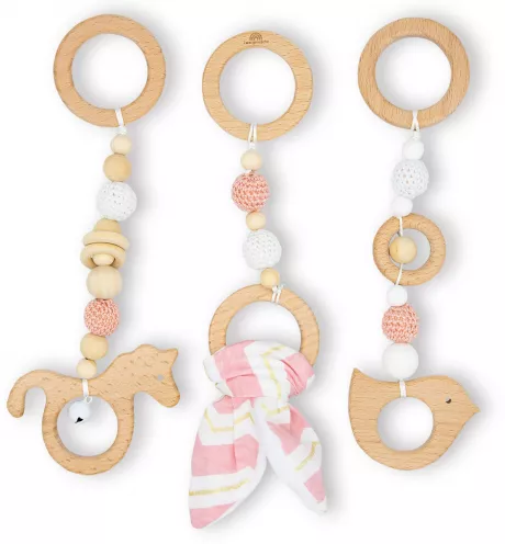 Hasenohr Rosa | 3-teilig | Anhänger | Spielzeug | Zwergensache