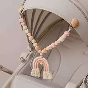 Mamimami Home Pram Chain Wooden Baby Pram Toy Rainbow Hanging on Pram Handmade as Newborn Gift for Babies and Toddlers from 0+ Months : Amazon.de: Baby Products