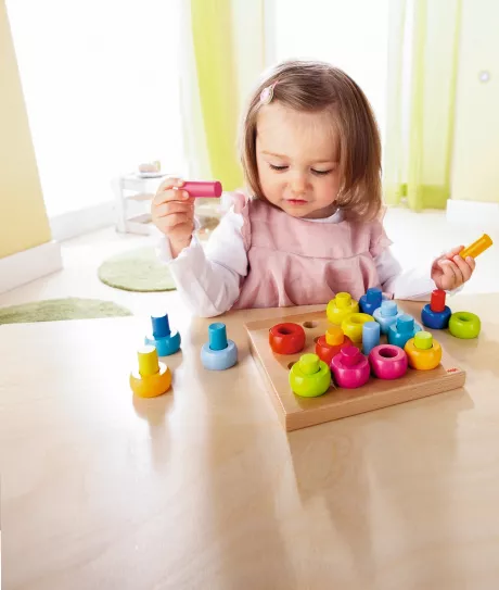 Haba 2202 Wooden Toy for Learning to Colour, Colourful, Sorting and Motorics from 2 Years: Amazon.de: Toys & Games