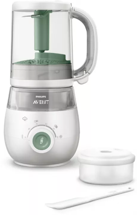 Philips Avent 4-in-1 Babynahrungszubereiter Dampfgarer und Mixer SCF885/01 in grün - babymarkt.de
